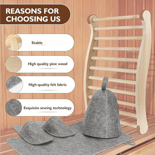 Supportive Sauna Chair Backrest Having 4 Grip Pads For Stable 2
