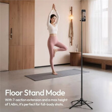 Treppiede MT-85 Open con Luce di Riempimento LM19, Supporto Automatico per Telefono, Selfie Stick per Viaggi All'Aperto, Vlog e Live Streaming A