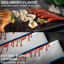 7635 15.3" Flavorizer Bars for Spirit E210, E220,with Front Control, Stainless Steel Heat Plate Grill Parts,3 Pack