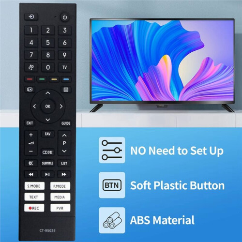 Replace CT-95025 Remote Control for  4K TV Remote Control