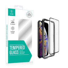 Protecteur d'écran en verre trempé Full Cover pour iPhone 14 Pro + cadre de montage
