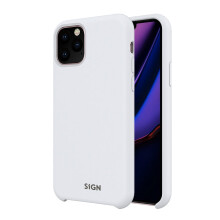 Coque en silicone liquide pour iPhone 11 Pro Max - Blanc