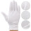 par de gants de tissu en coton, blancs, taille M 2