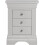 Seconique Bordeaux 3 Drawer Bedside - Pebble Grey 4