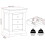 Seconique Bordeaux 3 Drawer Bedside - Pebble Grey 11