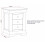 Seconique Bordeaux 3 Drawer Bedside - Pebble Grey 12