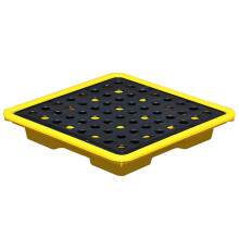 Bandeja de Derrames para Productos Químicos: Diseño Resistente y Apilable con Rejilla Extraíble, Ideal para Uso Industrial y de Laboratorio.
