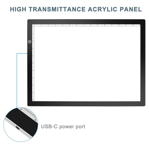A3 LED Copy Board Light Tracing Box, Ultra-Thin Adjustable USB Power Artcraft Drawing, Streaming, Sketching ,Stenciling 1