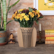 Cardboard Vase Sleeve Cut Glass Other Book