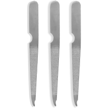 stk. metalneglefile i rustfrit stål, genanvendelige, pedicure og manicure, ergonomisk håndtag