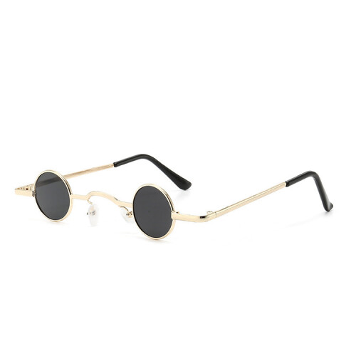 Γυαλιά ηλίου Retro Mini Round Men's Metal Frame Small Round Frame - μαύρα 2025