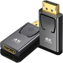 Προσαρμογέας βίντεο 4K Dp σε HDMI, συμβατός με Displayport, αρσενικό σε HDMI, συμβατός με υπο