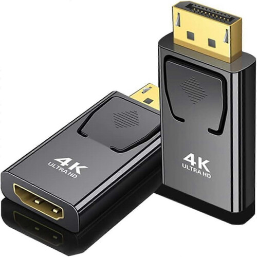 Προσαρμογέας βίντεο 4K Dp σε HDMI, συμβατός με Displayport, αρσενικό σε HDMI, συμβατός με υπο