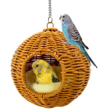 Bijtbestendig Stalen Frame Vogel Nest voor Kooi, Wasbare Kleine Vogel Bed Hangmat Schuilplaats Eieren Leggen Parkiet Nest Slapen