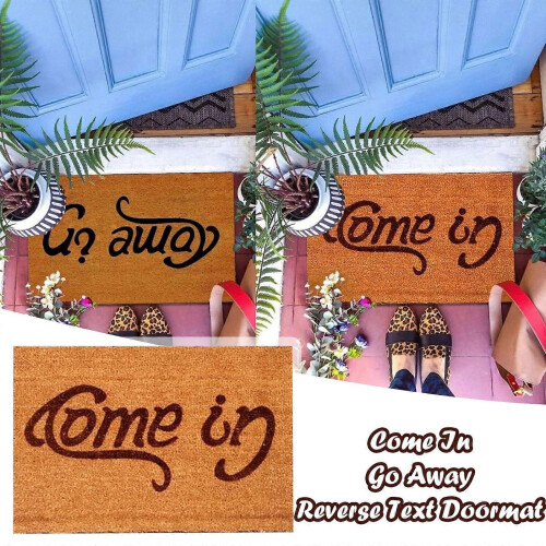 Πατάκι εισόδου Welcome-Go Away Come In Ndoor Εξωτερικού Χώρου Αντιολισθητικό 40X60 Εκ. 1