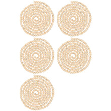 5pcs 9 Foot Natural Wood Bead Christmas Garland Wooden Christmas Tree Garland for Rustic Natural Country Farmhouse