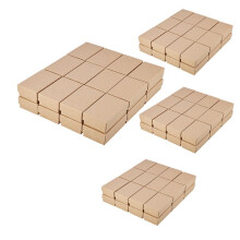 96 STKS Kraftpapier Geschenkdoos Kleine Kraftpapier Sieraden Doos Handgemaakte Kartonnen Verpakking Geschenkdoos Bruiloft Decoraties