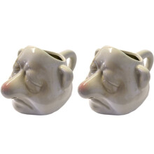 2X Separatore di Uova Bogey , Naso di Moccio, Separatore di Tuorlo D'Uovo nel Ceramica, Divertenti Gadget da Cucina per Panetteria, Campeggio, Casa