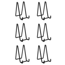 6X Soportes de Placa de 6 Pulgadas para Exhibición, Marco de Metal, Soporte para Imagen, Placa Decorativa, Libro, Caballete para Fotos