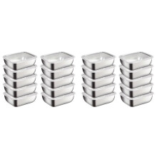 20pcs Stainless Steel Food Storage Containers with Flip-Top Lids Reusable Fridge Organizers for Kitchen Picnics Food