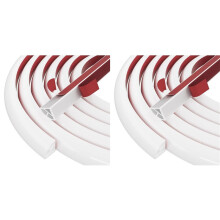 2X Flexible Quarter Round Molding Bendable Molding Trim,Peel and Stick Silicone Rubber Trim for Floor,Tub,Cabinet