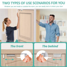 2X Cerradura Superior de Seguridad Infantil Ajustable, de Metal, para Puertas Interiores, Exteriores y Francesas, Color