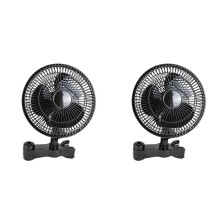 2X Odlingstält med Klämma, Fläkt, Tyst, Oscillerande Ventilation för Hydroponik, Cirkulationskylning för Hydroponiska Växthus, EU-Kontakt