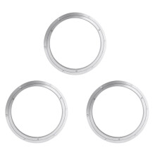 3X Roterande Skivspelare i Aluminium Svängbar Platta 12 Tum Silver
