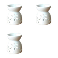 3X Stufa per Aromaterapia In Ceramica Scavata In Ceramica, Candeliere Creativo, Stile Fatto A Mano 3