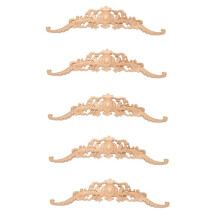 5X Vintage Pianta In Legno Intagliato Ad Angolo Applique Decorate Frame Cabinet Porta Mobili per Mobili Figurine In Legno Decorative