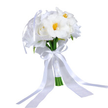 Artificial Rose Calla Arrangement White Color Everlasting-6196