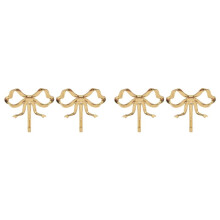 4PCS Decorative Bow Hanger Towel Hook Bow Shaped Hat Hooks Brass Bow Shaped Hat Hooks Hanging Towel Hook,Small