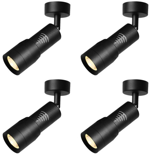 4X Adjustable 10-60 Narrow  Angle 3000k Ceiling Mounted Spotlight 7W Zoomable Spotlight Light with Zoom Function
