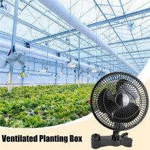 Grow Tent Clip Fan Quiet Oscillating Ventilation for Hydroponics Circulation Cooling for Hydroponics Greenhouses EU Plug