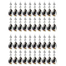 40Pcs Chandelier Crystals,Clear Teardrop Crystal Chandelier Pendants Parts Beads,Hanging Crystals(38mm,Clear)