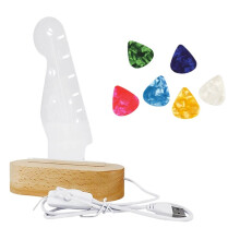 Porte-Médiators Lumineux en Forme de Tête de Guitare Électrique pour Ranger et Exposer Vos Médiators