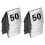 100PCS Restaurant Bar Place Table  Tabletop Number Sign Stackable Table Number Cards Double-Side Black Number 1