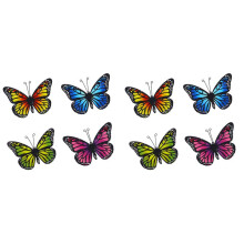 Metal Butterfly Wall Decor Outdoor, 8 Pack Hanging Metal Butterflies Wall Art Sculptures for Indoor and Outdoor Decor