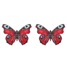 2X Outdoor Wall Decor Butterfly Decoration Metal Butterfly Wall Decor for Fence Metal Wall for Home Decorations Red