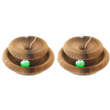 2X Cat Scratch Organ Board Cat Toy with Cat Grinding Claw Cat Climbing Frame Kitten Round Cat Scratching Toy
