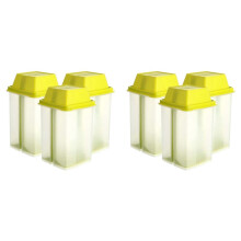 6 Pieces Jalapeno Pickle Containers with Strainers Square Dispensers for Pickled Food Kitchen Tools Green
