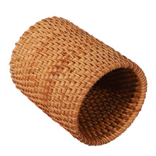 2X Rattan Chopsticks Tube Shovel Spoons Bucket Dinner Knives Forks Tableware Storage Box Home Storage Baskets A