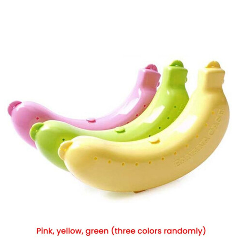 6X Cute Fruit Banana Protector Box Holder Case Lunch Container Storage Banana Case Kitchen Tools Plastic 1