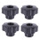 4X M10 10mm Dia Thread Black Plastic Star  Clamping Knob Grip 1