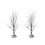 2X Tabletop Tree, White Tree with LED Lights, Warm White Small Tree Lights Battery Powered Timer, Lighted Tree 1