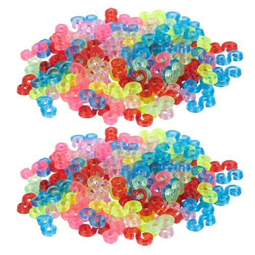 Neue Tolle Webstuhl Bands Packung mit 250 Bunten S-Clips