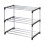 Stackable Small Shoe Rack, Entryway, Hallway and Closet Space Saving Storage and Organization (3-Tier, Black) 1