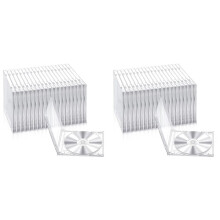 40 Pcs 10.4 mm CD Jewel Cases Standard Single Clear CD Case DVD Cover Protection Replacement