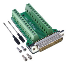 DB25 Stecker / Buchse 25Pin Stecker Breakout PCB Board Anschlussklemmen für Heimwerker mit Daumenschrauben Stecker