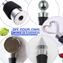 21Pcs Bottle Stopper Zinc Alloy Wine Bottle Stopper Kits Ring Wine Topper Reusable Wine Corks Bottle Stopper Inserts